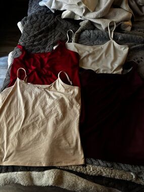 Ny&Co Women’s Classic Spaghetti Strap Cami/Tank Top Bundle of 4